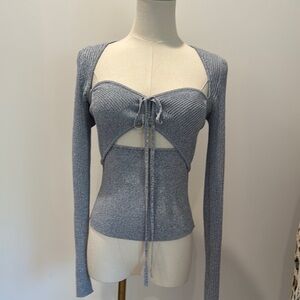 Jonathon Simkhai blue sweater top